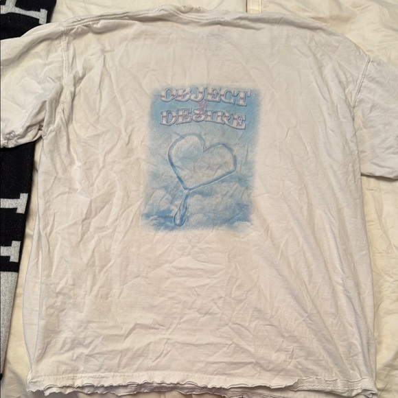 Boys Lie Tops - Boys Lie White Short Sleeve Tee with Blue Graphic